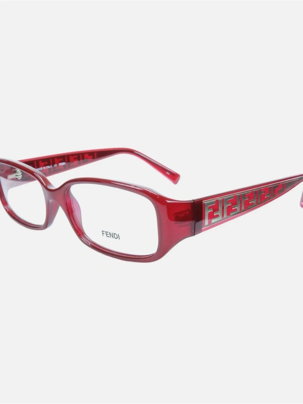FENDI Eyeglasses Frame F983 (604) Women Acetate Red Italy Made 53-15-130,